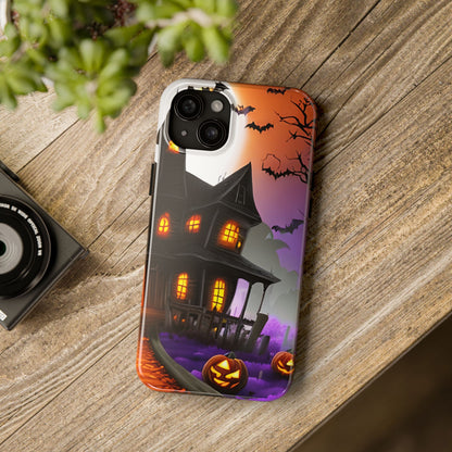 Haunted House Halloween Tough Phone Cases