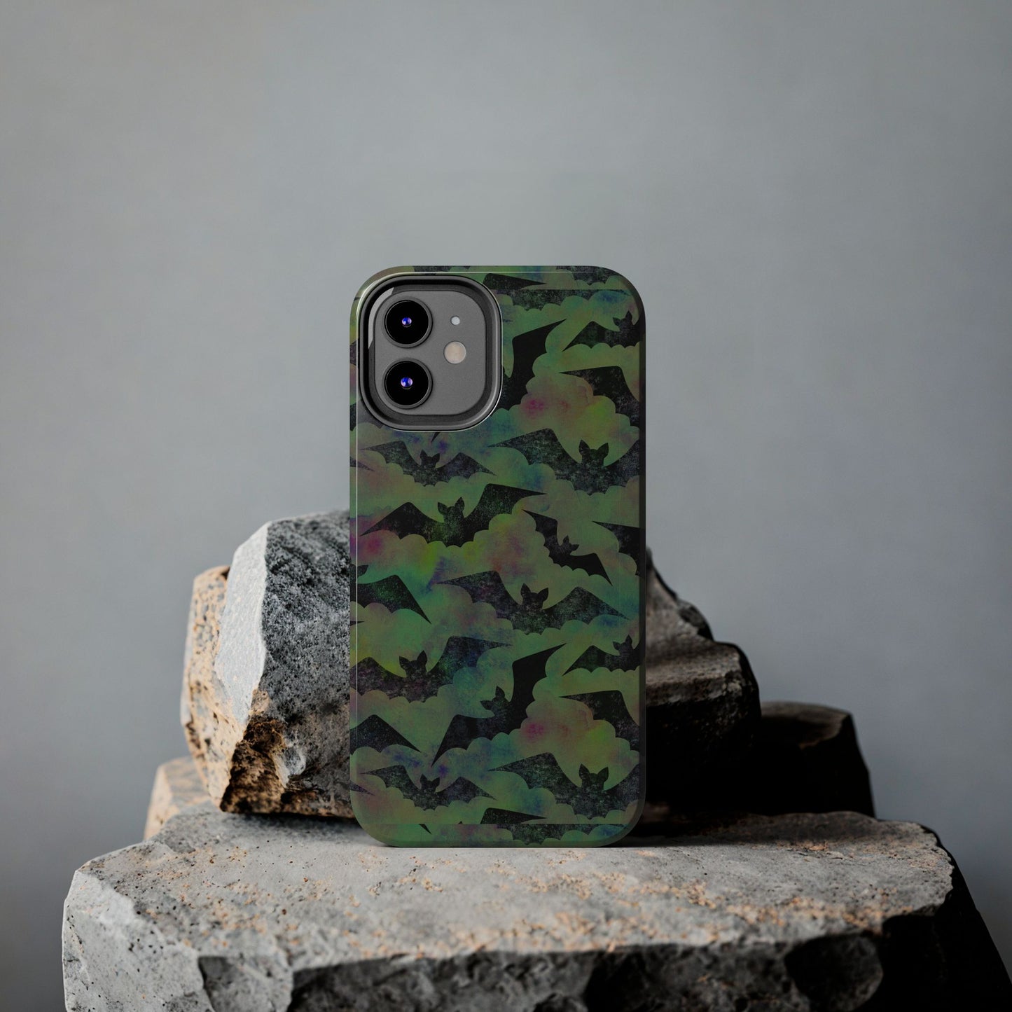 Halloween Bats Military Green Tough Phone Cases