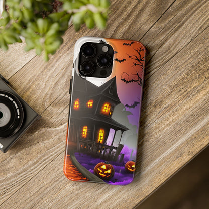 Haunted House Halloween Tough Phone Cases