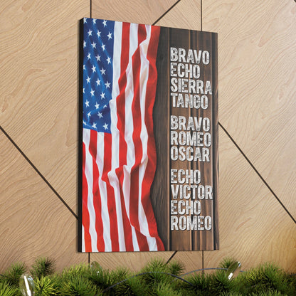 Best Bro Ever in Military Code Canvas Gallery Wrap