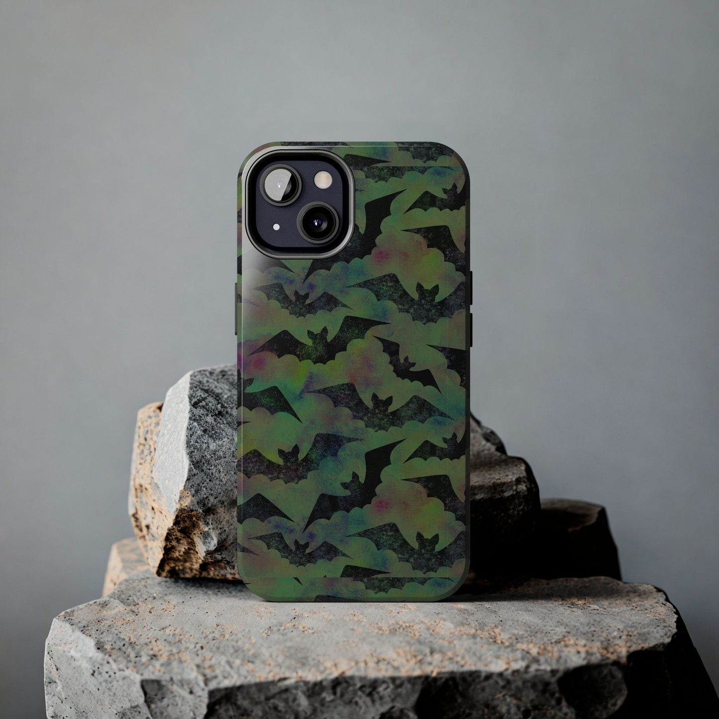 Halloween Bats Military Green Tough Phone Cases