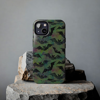 Halloween Bats Military Green Tough Phone Cases