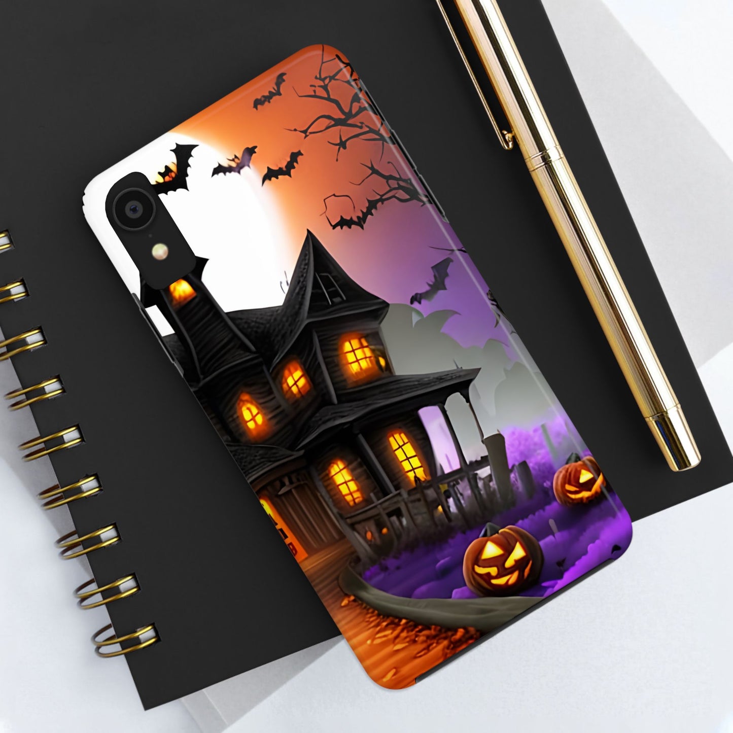 Haunted House Halloween Tough Phone Cases