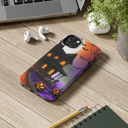 Haunted House Halloween Tough Phone Cases