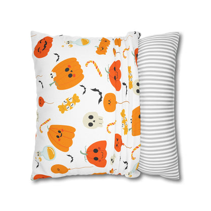 Whimsical Pumpkins Halloween Square Pillowcase (Cover Only)