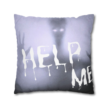 Ghost Trapped Inside Help Me Halloween Square Pillowcase (Cover Only)