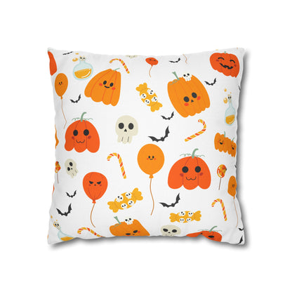 Whimsical Pumpkins Halloween Square Pillowcase (Cover Only)