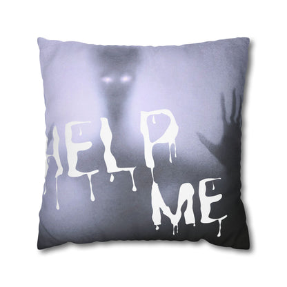 Ghost Trapped Inside Help Me Halloween Square Pillowcase (Cover Only)