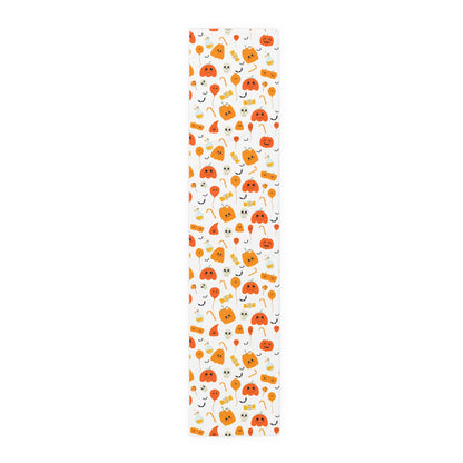 Whimsical Halloween Pumpkins Table Runner 16" X 72"