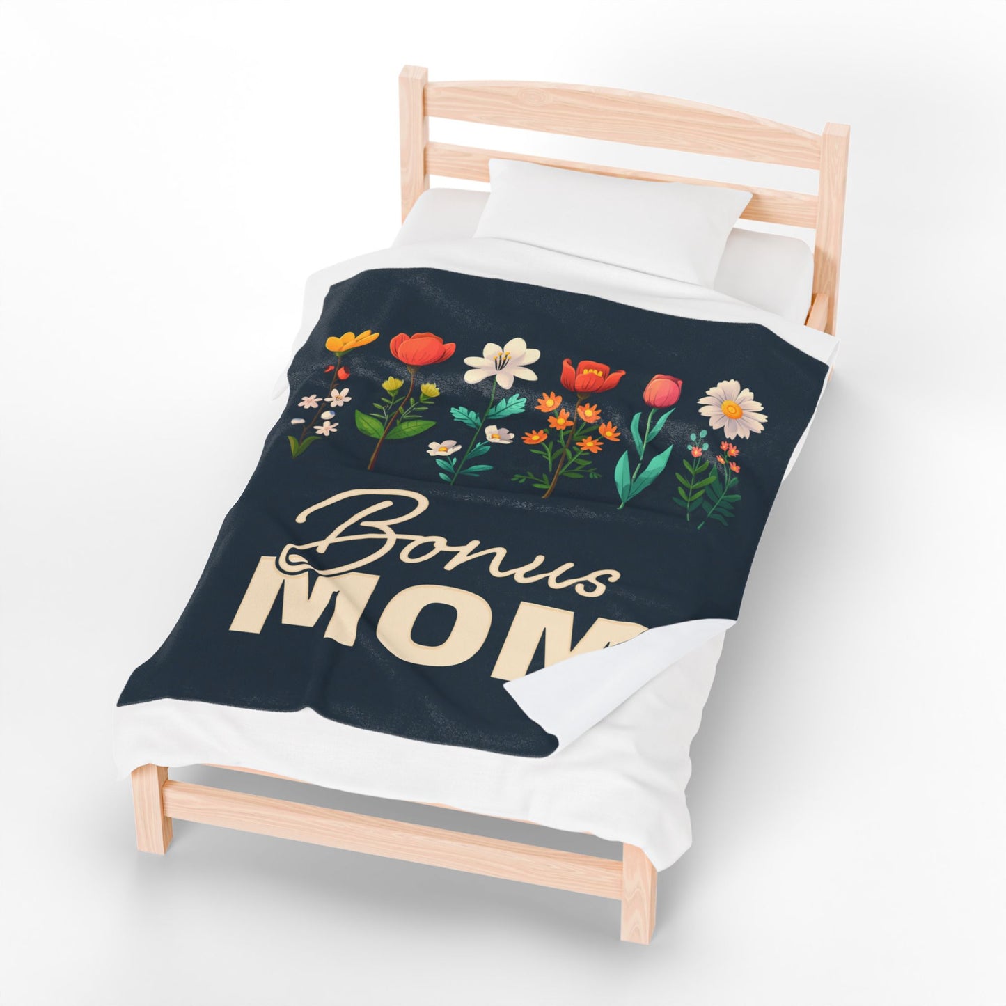 Bonus Mom Velveteen Plush Blanket