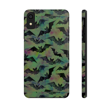 Halloween Bats Military Green Tough Phone Cases