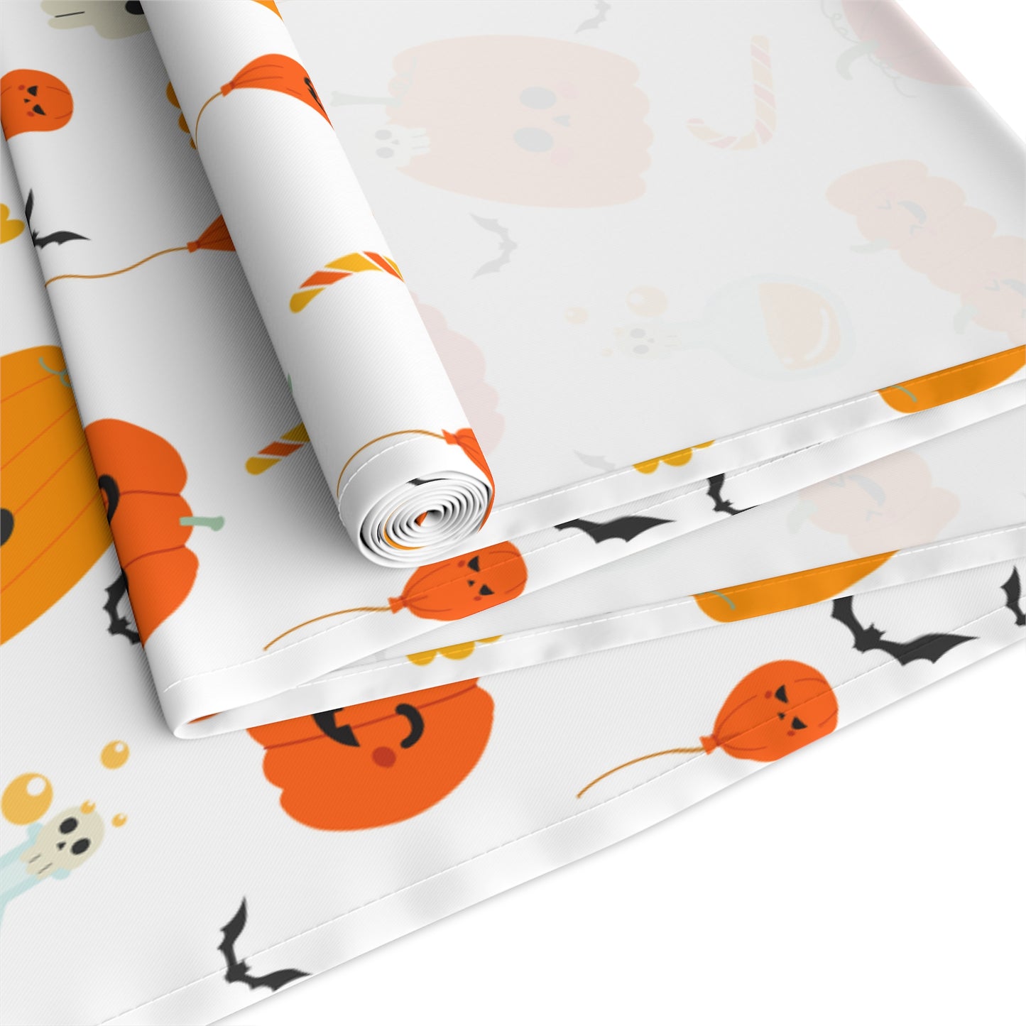 Whimsical Halloween Pumpkins Table Runner 16" X 72"