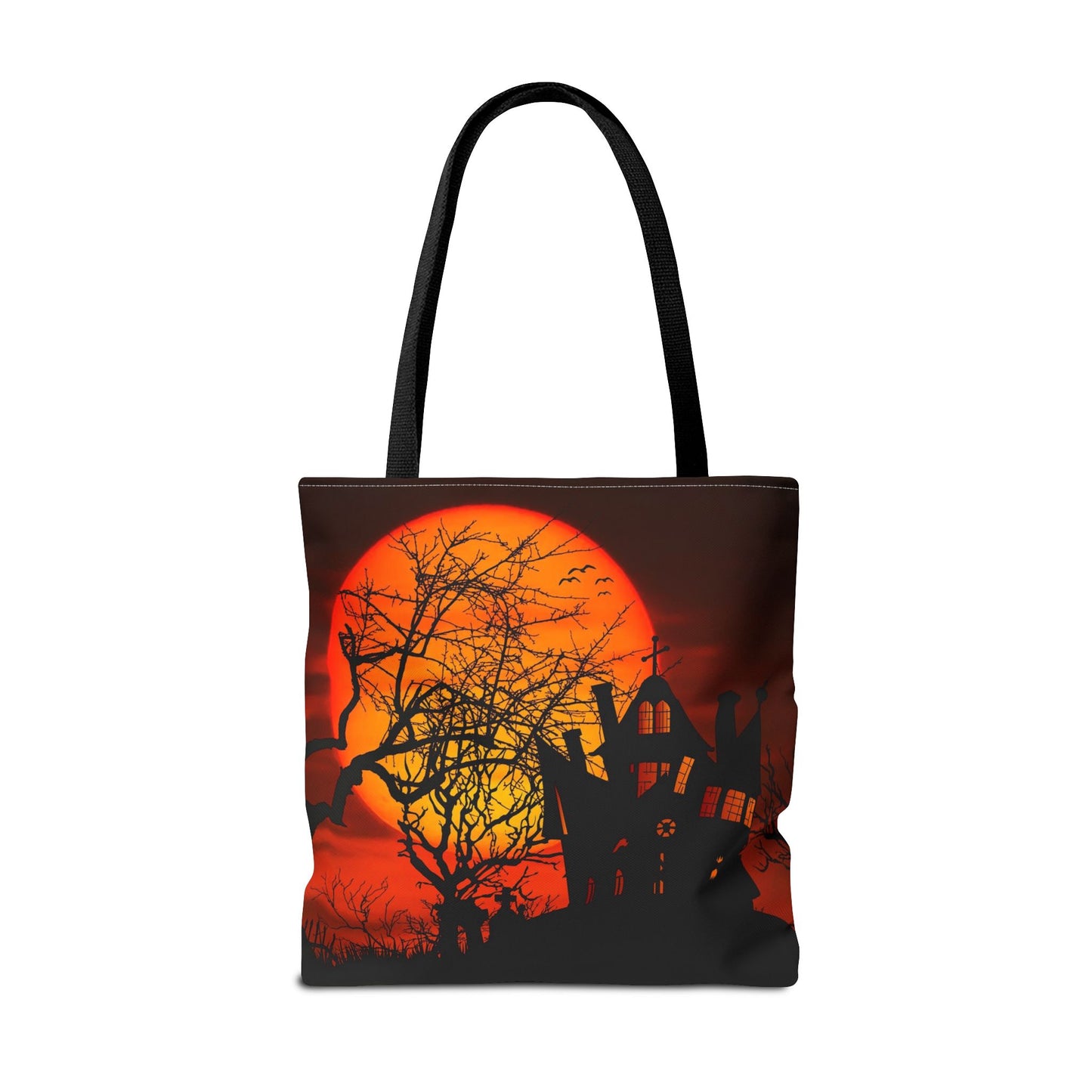 Haunted House Moon Halloween Tote Bag