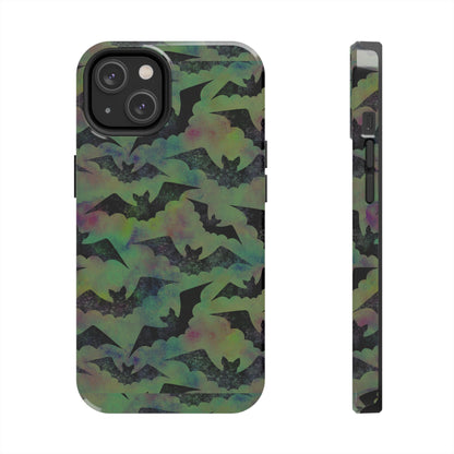 Halloween Bats Military Green Tough Phone Cases