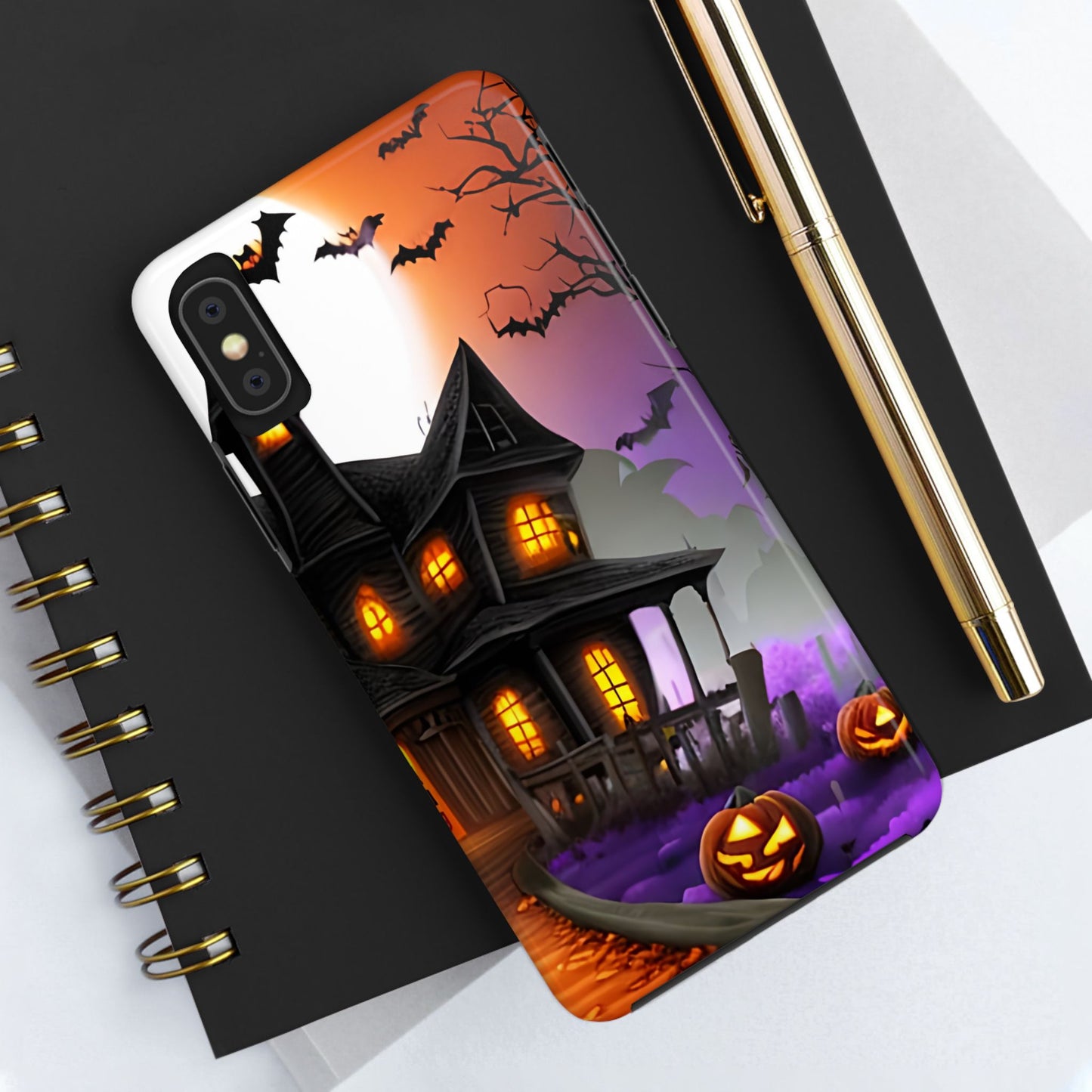 Haunted House Halloween Tough Phone Cases