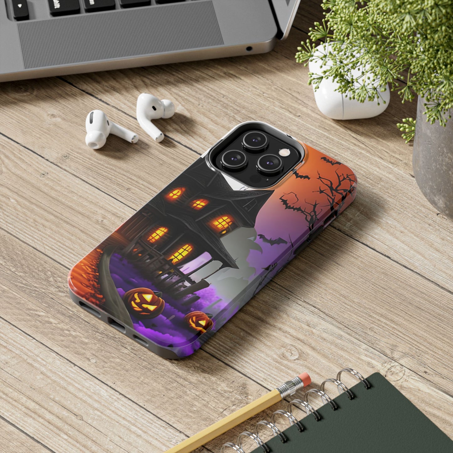 Haunted House Halloween Tough Phone Cases