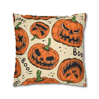 Jack-o-lantern Pumpkins Halloween Square Pillowcase (Cover Only)