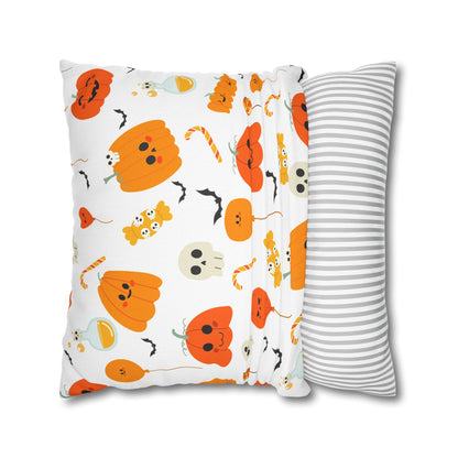 Whimsical Pumpkins Halloween Square Pillowcase (Cover Only)