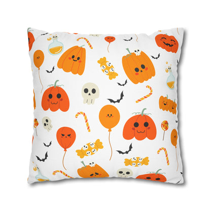 Whimsical Pumpkins Halloween Square Pillowcase (Cover Only)