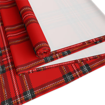 Red Christmas Tartan Table Runner 16" X 72"