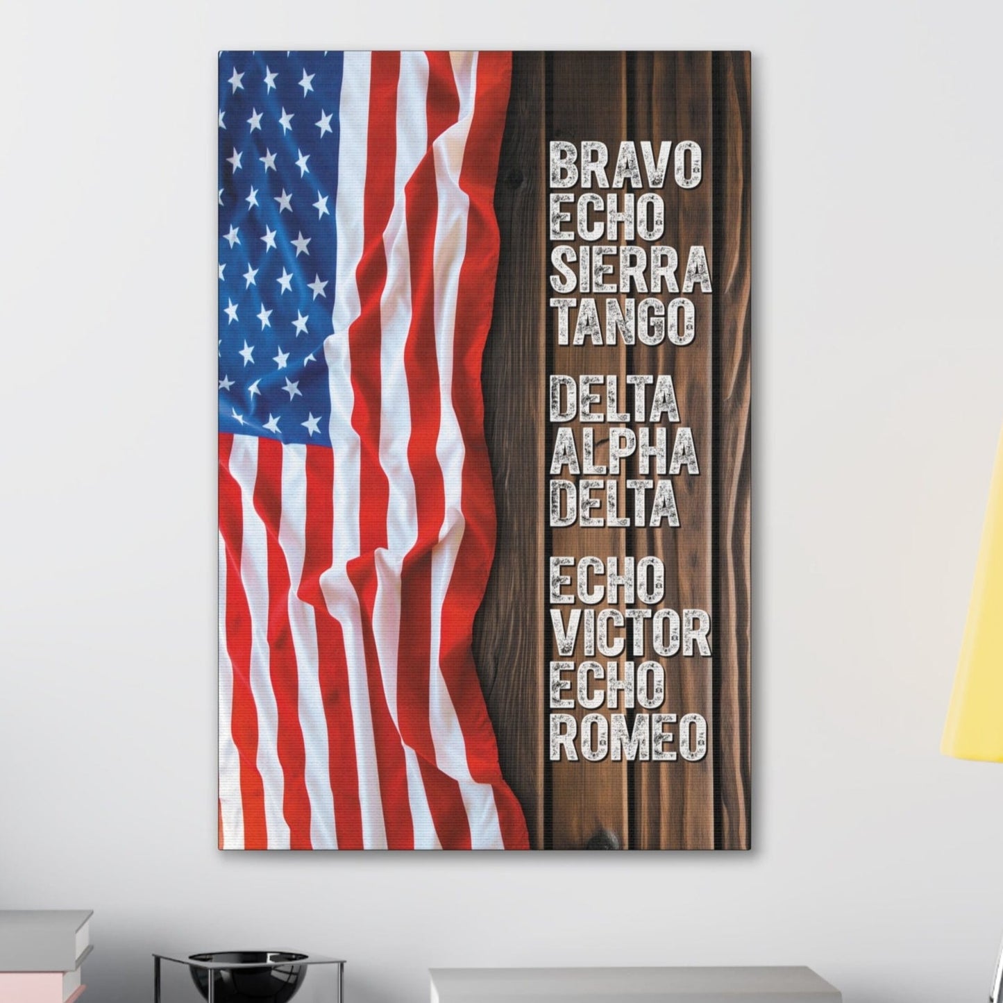 Best Dad Ever in Military Code Canvas Gallery Wrap