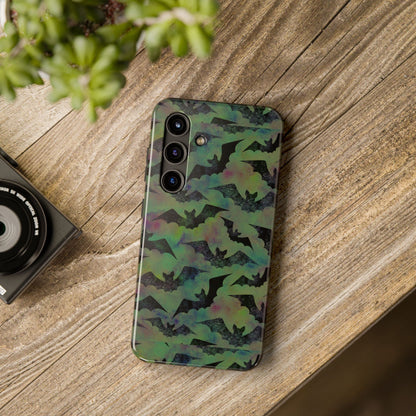 Halloween Bats Military Green Tough Phone Cases