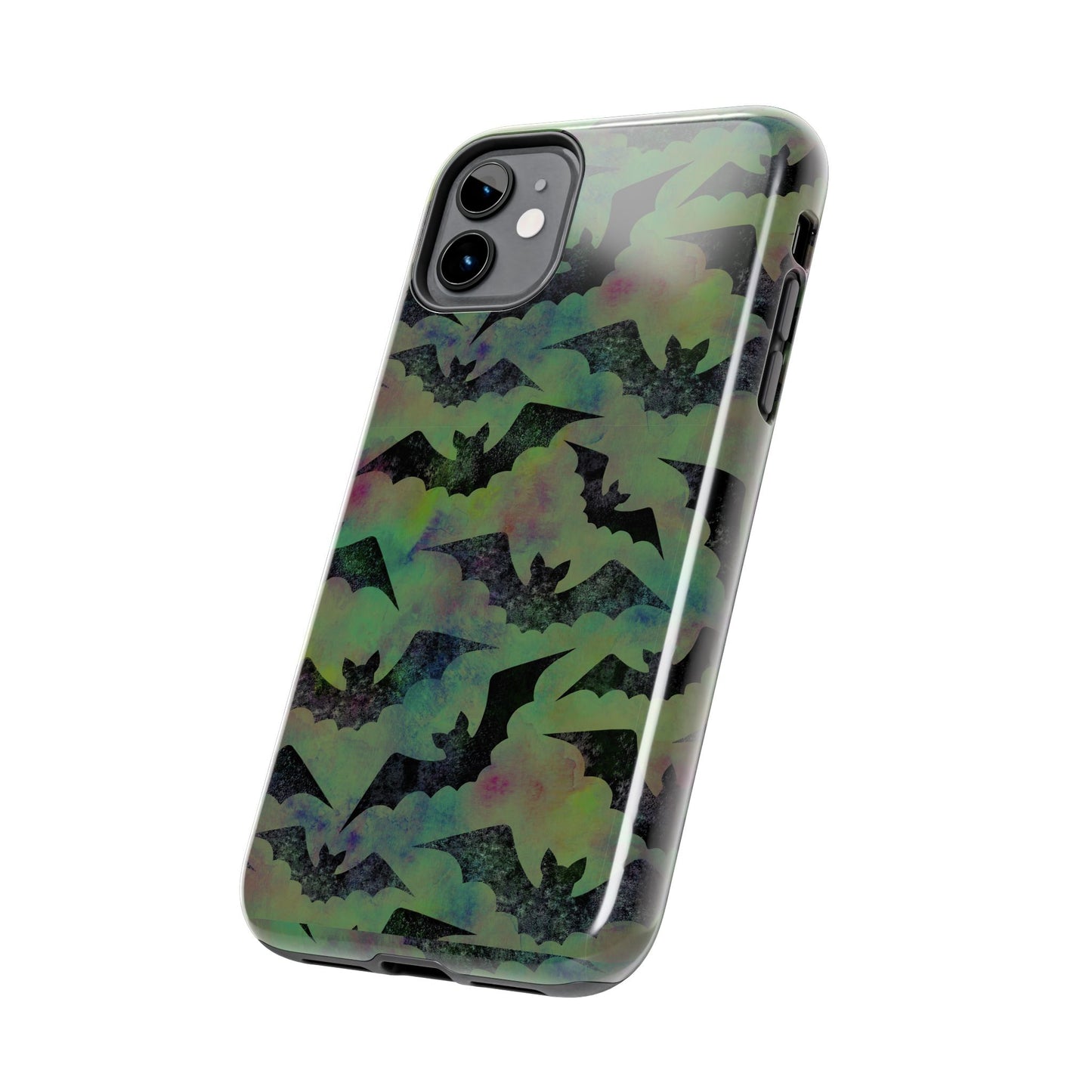 Halloween Bats Military Green Tough Phone Cases