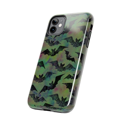 Halloween Bats Military Green Tough Phone Cases