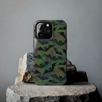 Halloween Bats Military Green Tough Phone Cases