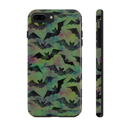 Halloween Bats Military Green Tough Phone Cases