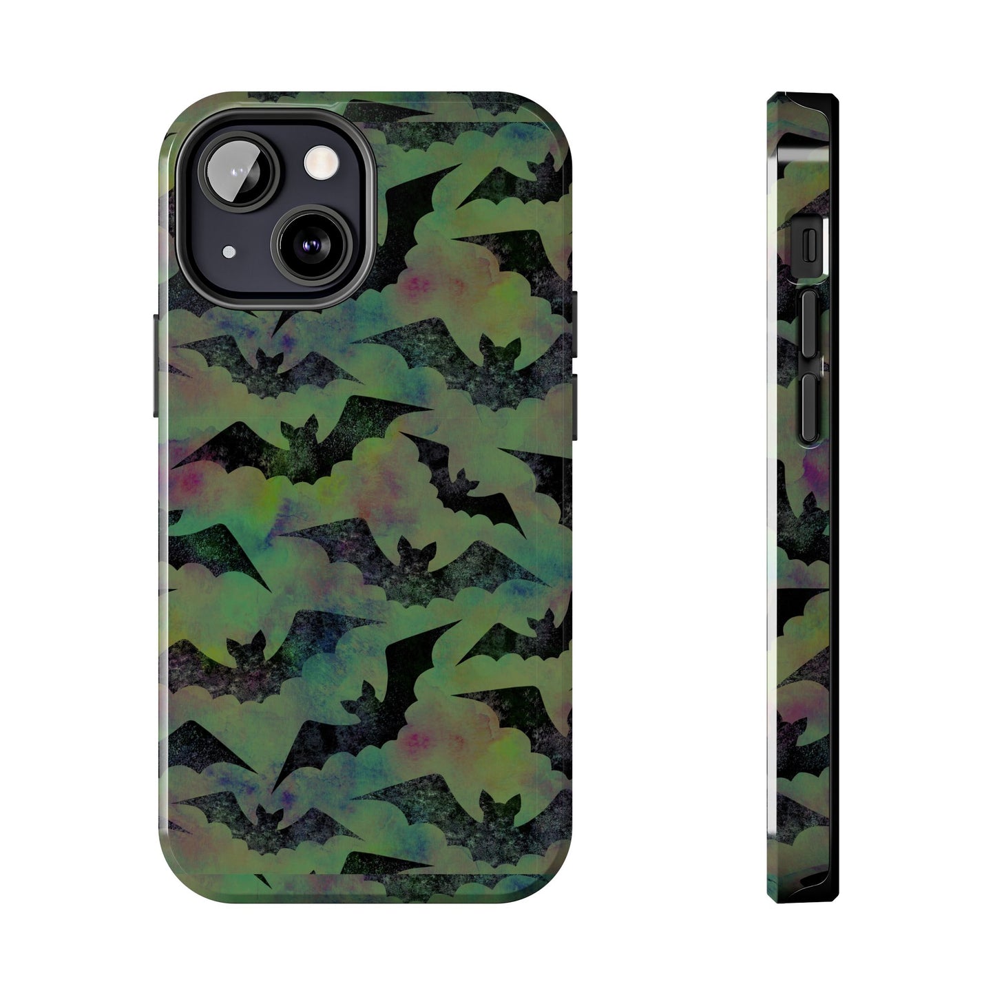 Halloween Bats Military Green Tough Phone Cases