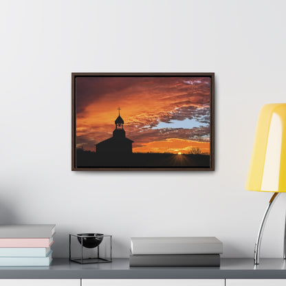 Even In Darkness There Is Light, A Small Country Church, Premium Framed Canvas, Original Photography by Eric Johnson