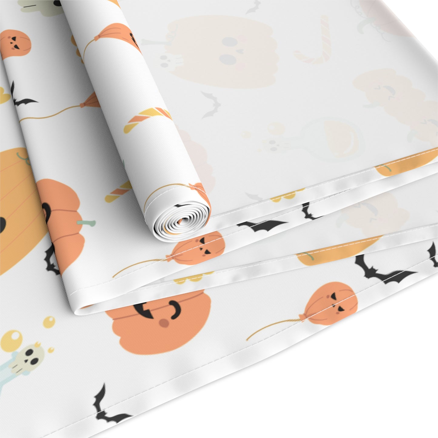 Whimsical Halloween Pumpkins Table Runner 16" X 72"