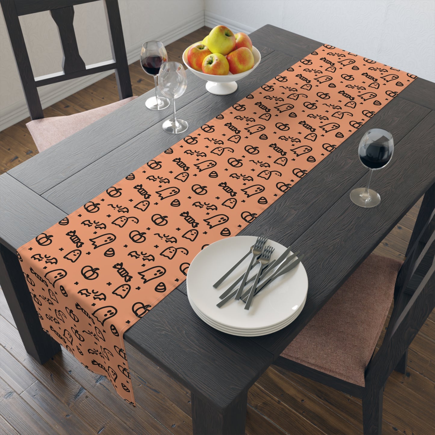 Ghosts & Pumpkins Halloween Table Runner 16" X 72"