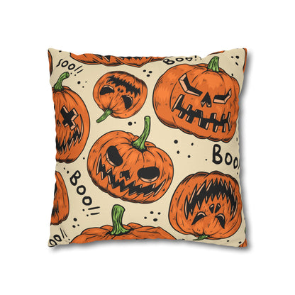 Jack-o-lantern Pumpkins Halloween Square Pillowcase (Cover Only)