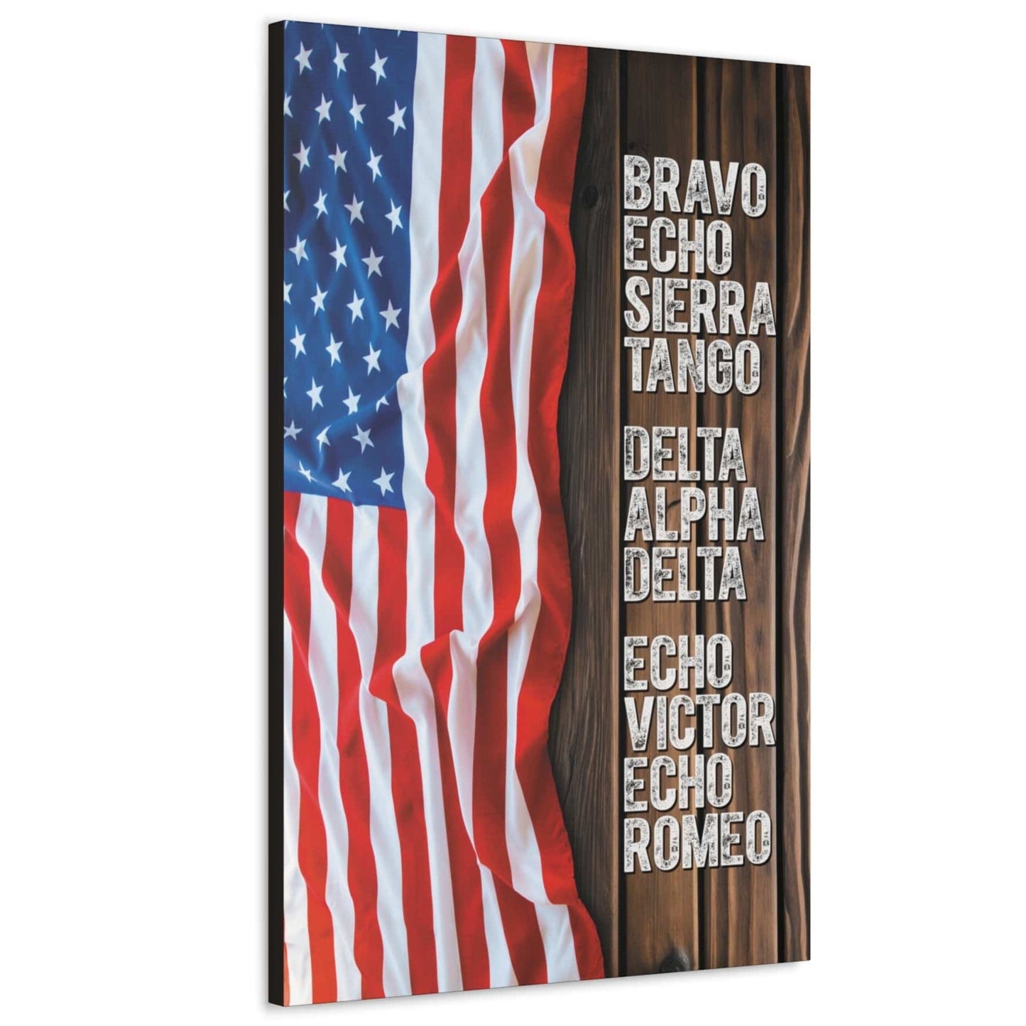 Best Dad Ever in Military Code Canvas Gallery Wrap