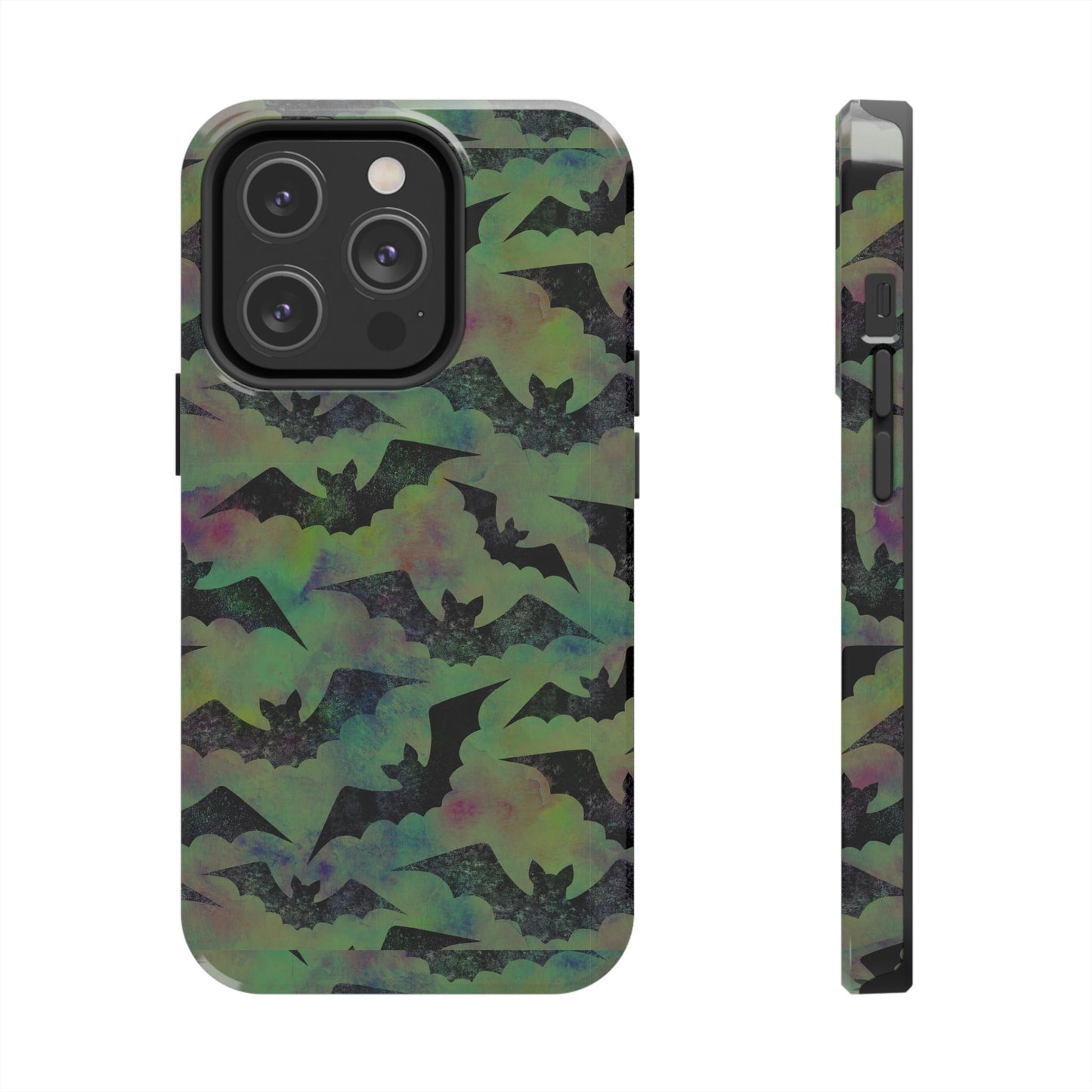 Halloween Bats Military Green Tough Phone Cases