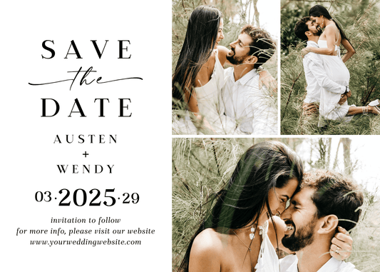 Save The Date Card Wedding Pre-Invitation (Photos 3)