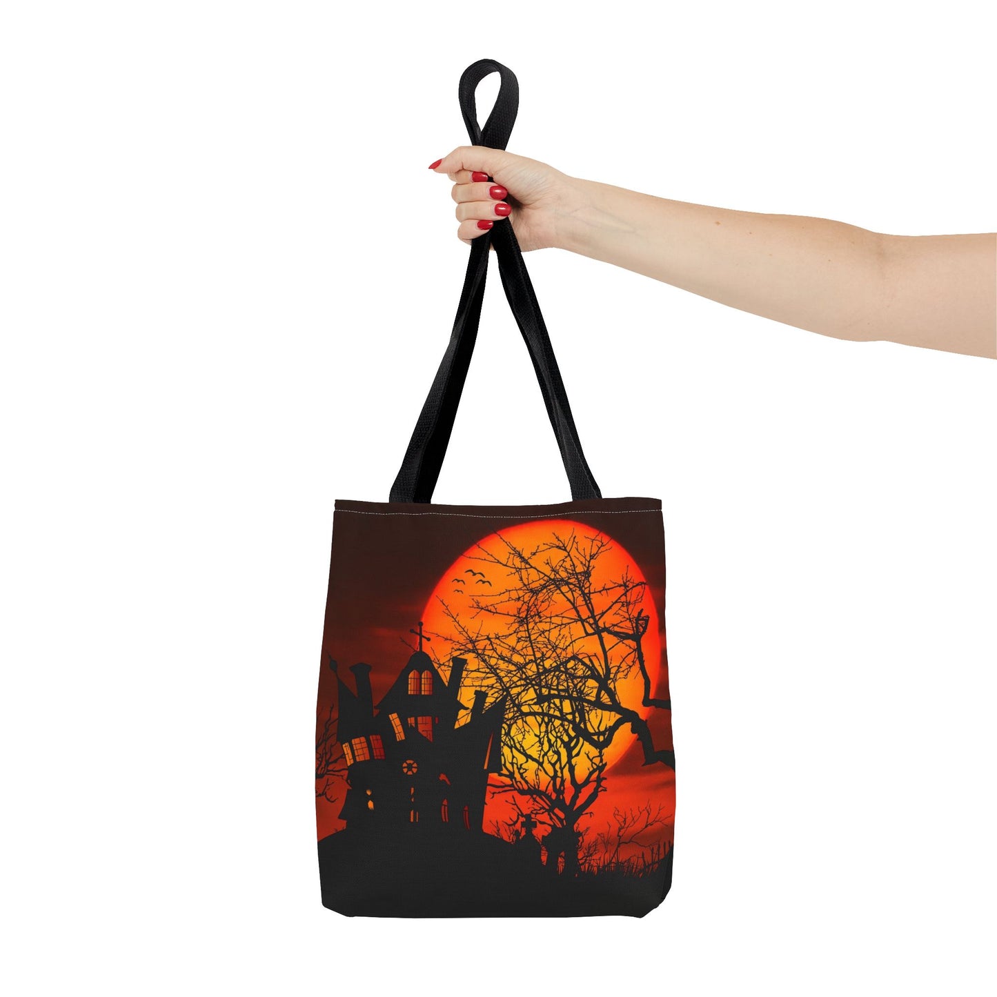 Haunted House Moon Halloween Tote Bag