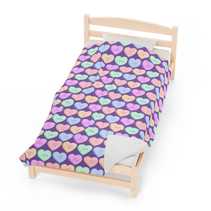 Valentine's Day Sweetheart Velveteen Plush Blanket