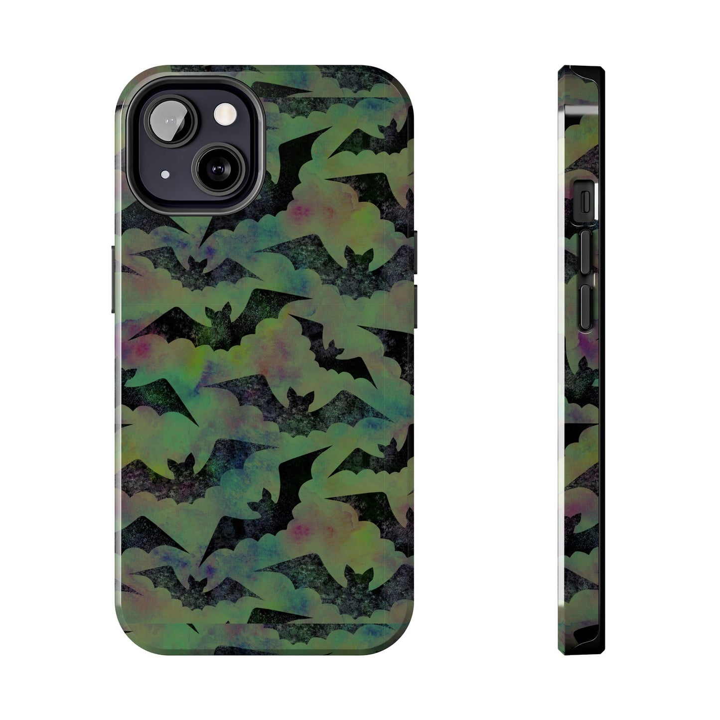 Halloween Bats Military Green Tough Phone Cases