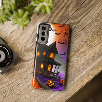 Haunted House Halloween Tough Phone Cases