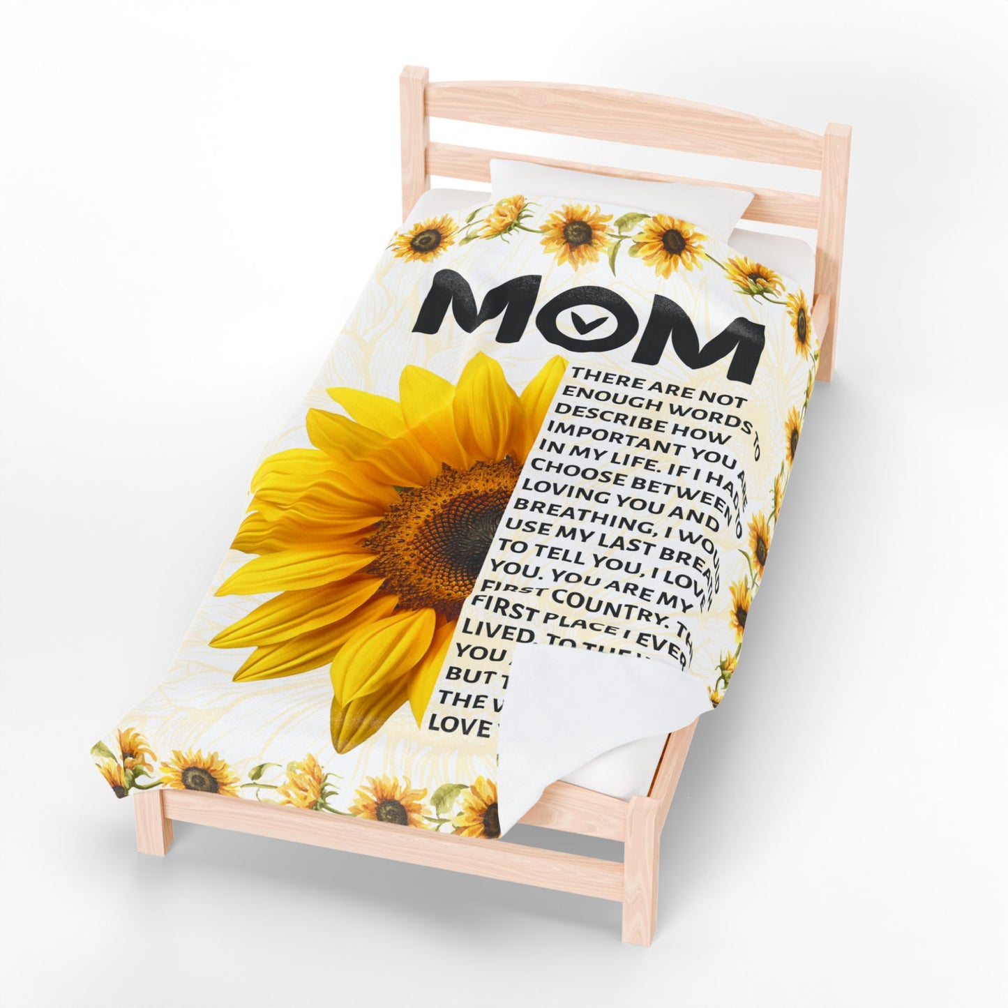 MOM Sunflower Plush Blanket