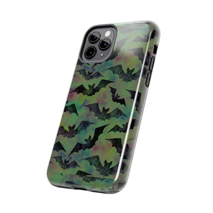 Halloween Bats Military Green Tough Phone Cases