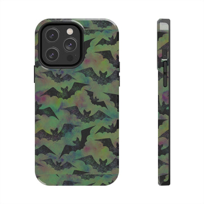 Halloween Bats Military Green Tough Phone Cases