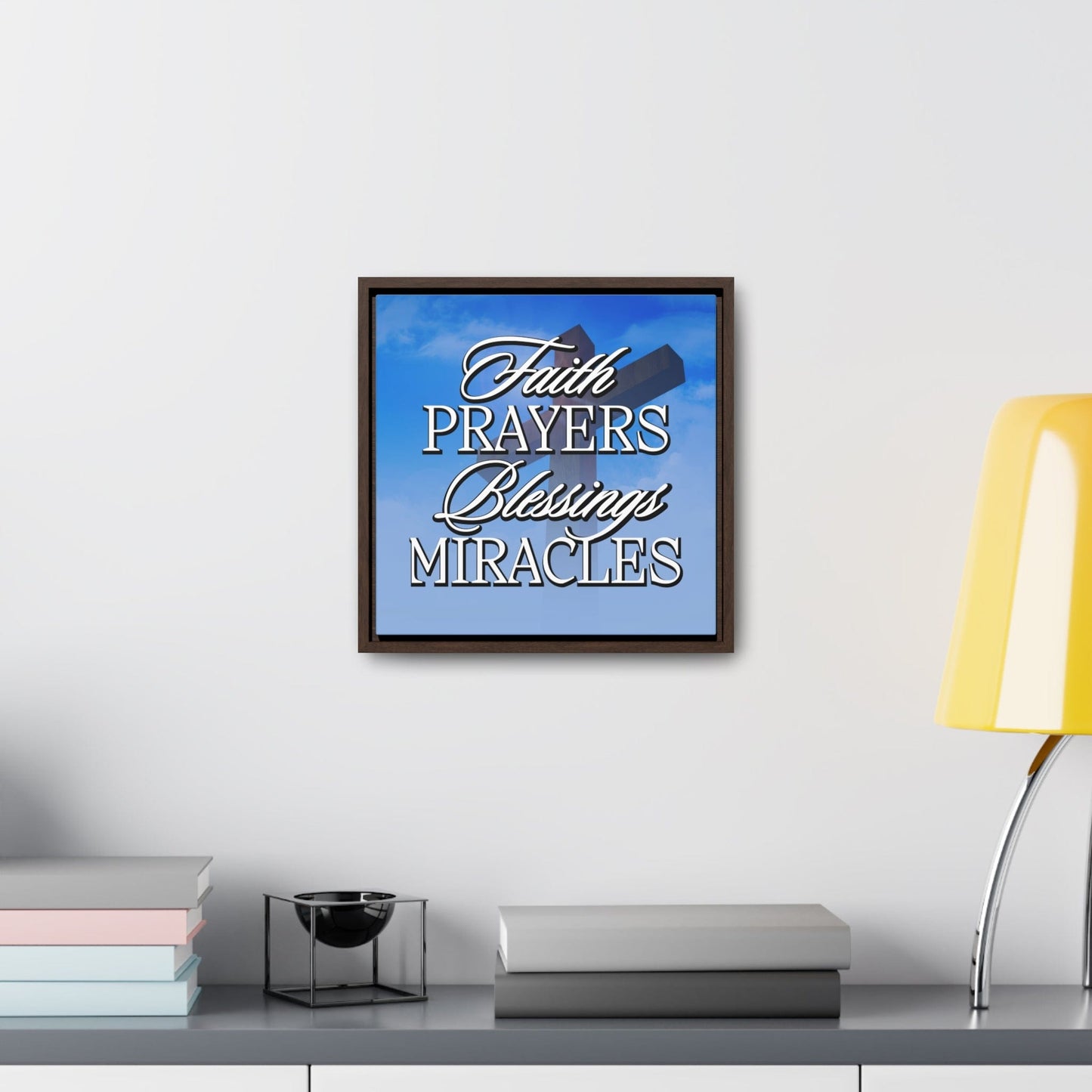 Faith Prayers Blessings Miracles Framed Gallery Canvas