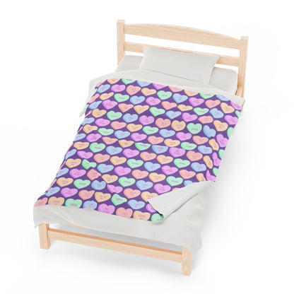 Valentine's Day Sweetheart Velveteen Plush Blanket