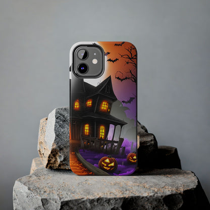 Haunted House Halloween Tough Phone Cases