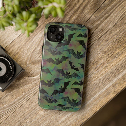 Halloween Bats Military Green Tough Phone Cases