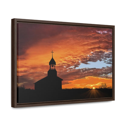 Even In Darkness There Is Light, A Small Country Church, Premium Framed Canvas, Original Photography by Eric Johnson
